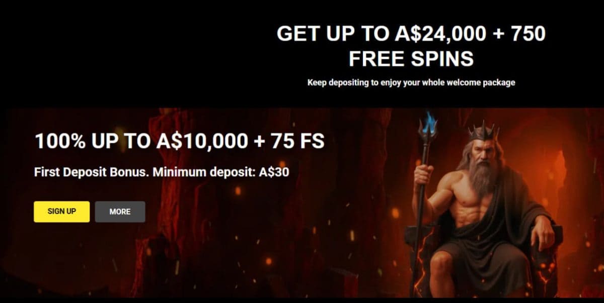 Olympia Casino Welcome Offer – Four Deposits, 30× WR, Codes image 1